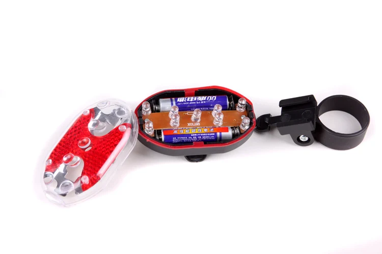 Outdoor Waterproof Anti Fog 9 LED Color Ring Flashing Cycling Bike Warning Rear Tail Light