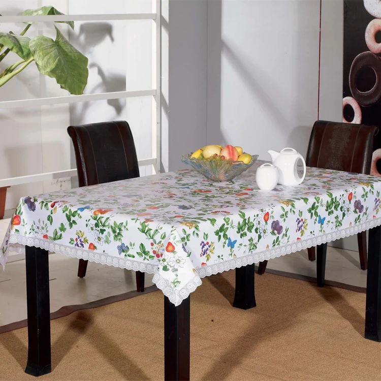 PVC china handmade tablecloth embroidery factory, handmade turkey tablecloth