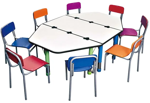 SF-36C Antique Wooden Round Kids Study Table And Chair Set For Sale Student Combine Desk