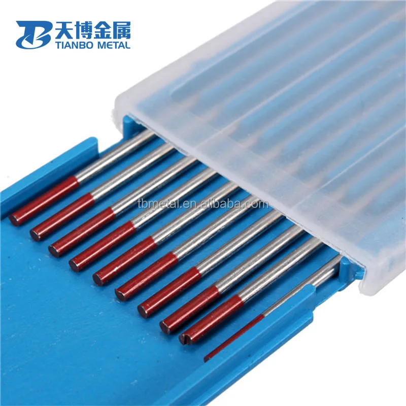 welding rods 1.8-2.2%Thorium RED color welding electrode manufacturer baoji tianbo metal company