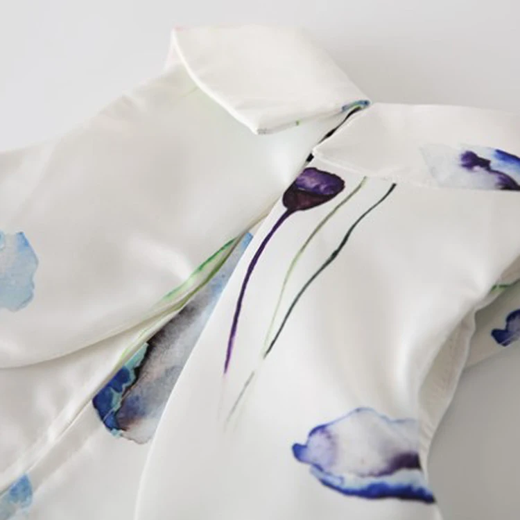 
New model Fashionable White Print Dress Mom and Daughter Matching Dress Baby Girl Dresses 3-8 years 