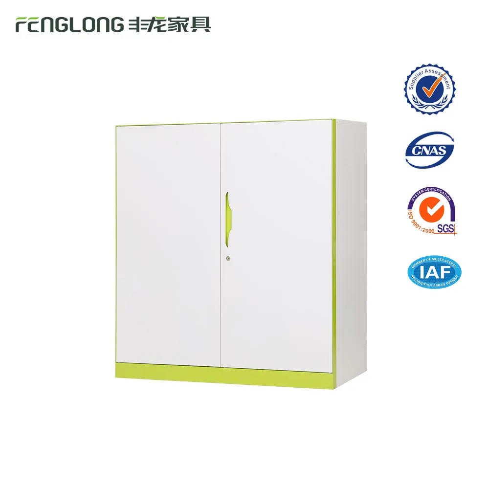 Small 2 door KD steel 2 racks book file lock cabinet