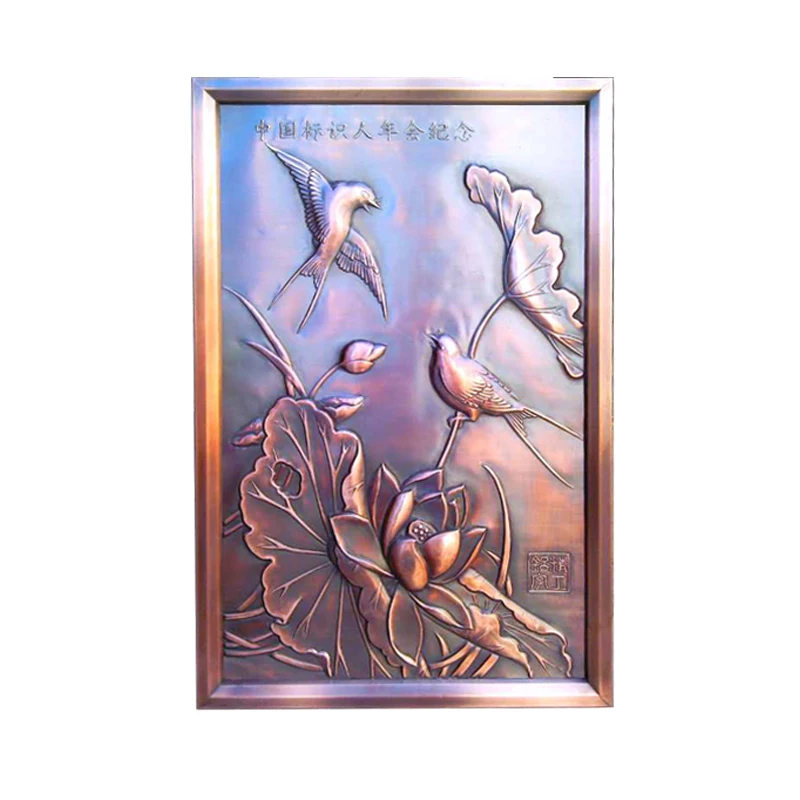 3d handmade silver relief art animal brass vintage metal steel bird restaurant wall art decoration