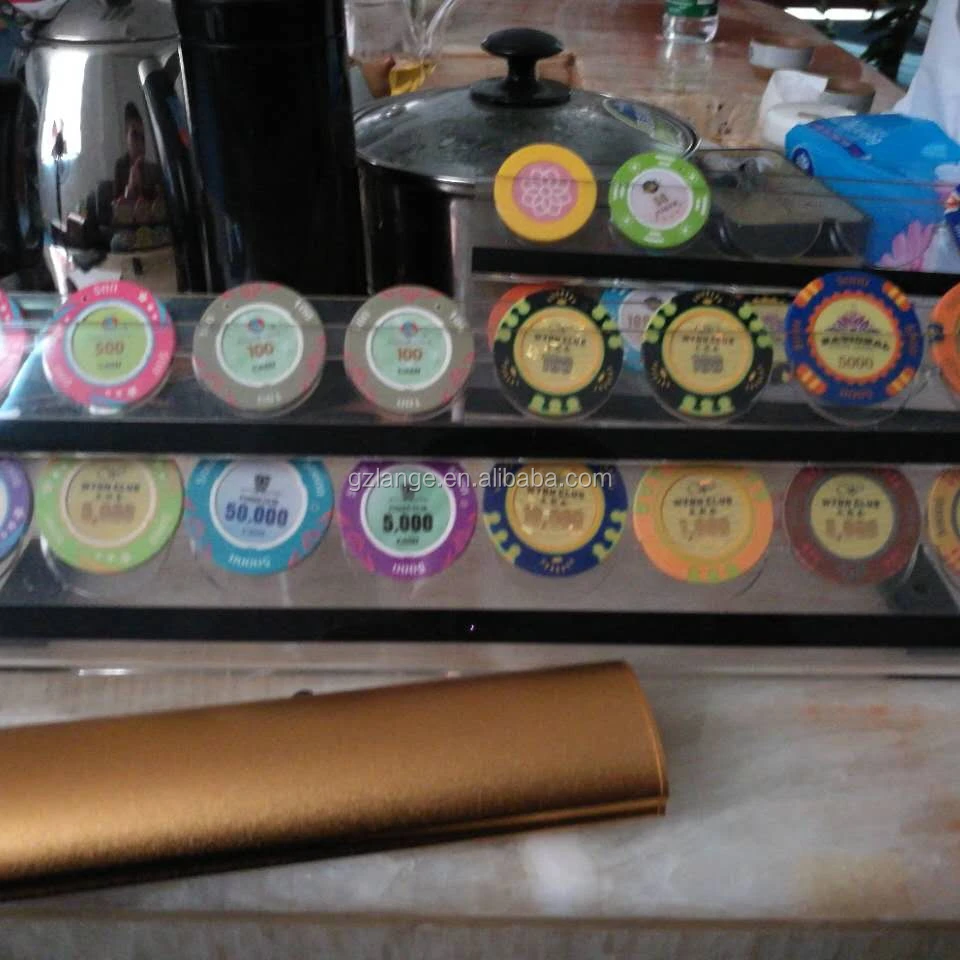 UV Light Casino Chip Counterfeit Money Detector Machine Poker Chips Scanner