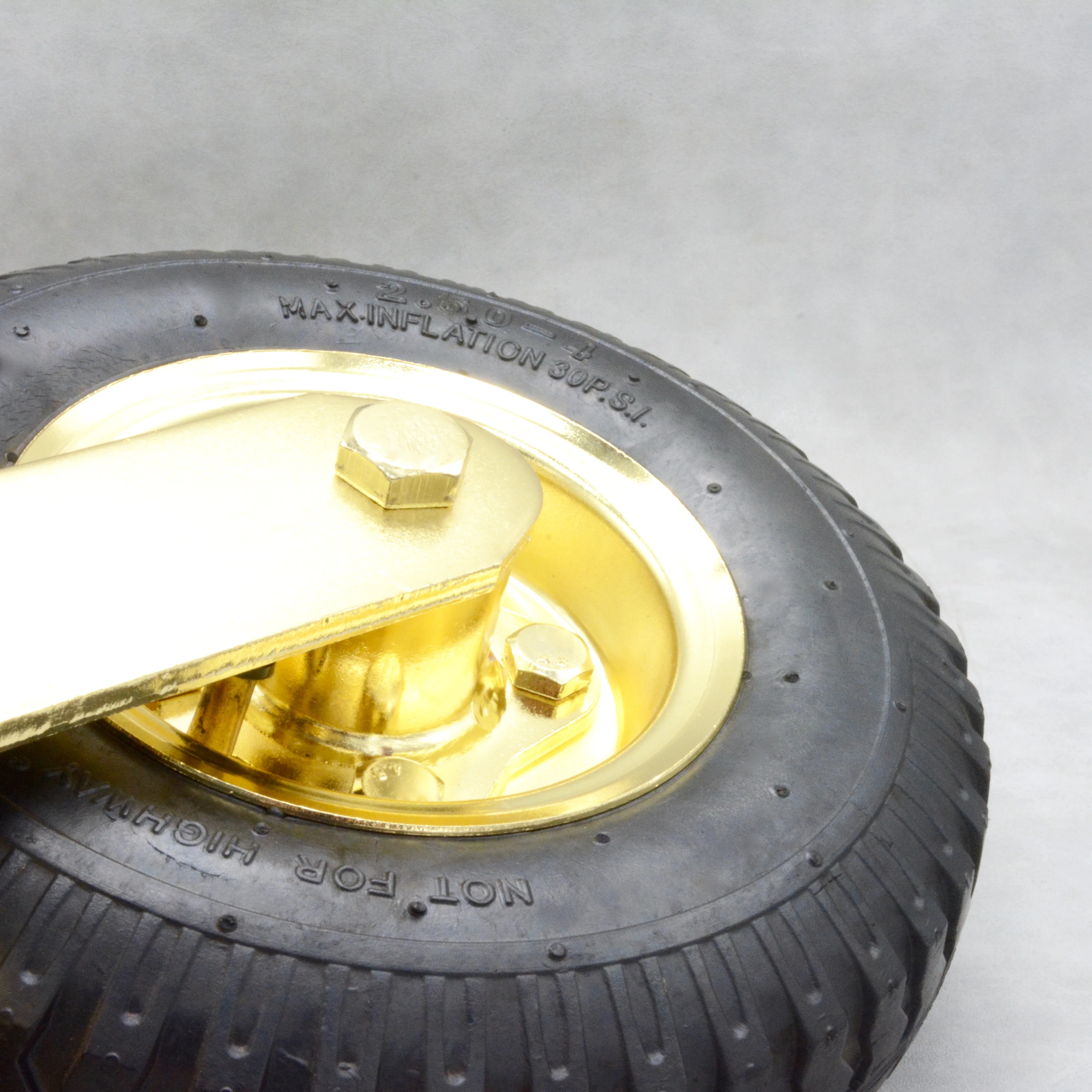 SS gold color hotel luggage cart wheels gold hotel wheel caster wheels