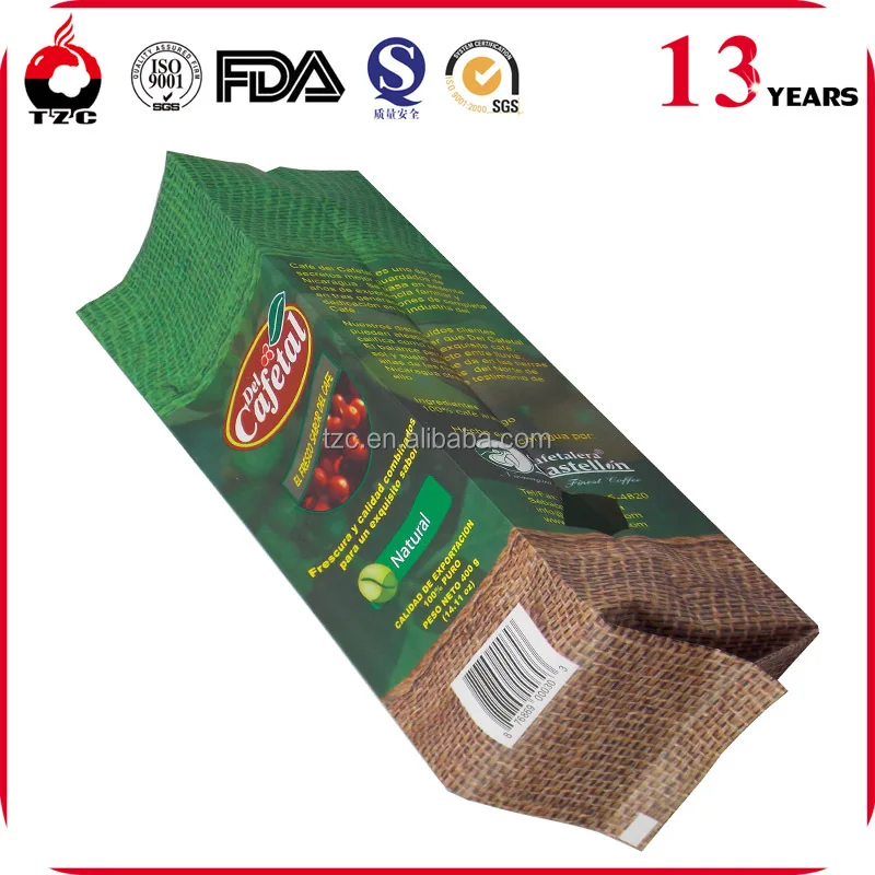 1kg coffee bag with value and bottom K-seal