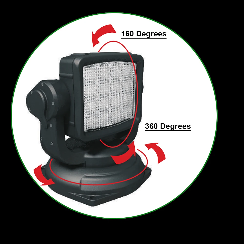 9 inch marine searching lights Bright remote control work light 4x4 offroad led search light