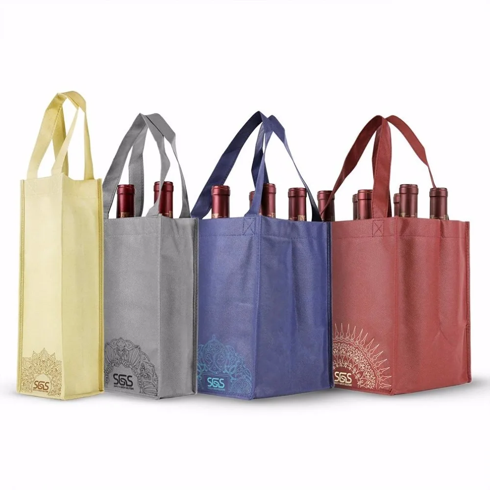 cheap wine bottle gift bag non woven wine bag custom non woven bag
