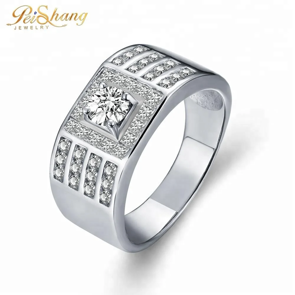 Big Stone Ring 925 Sterling Silver Designs for Men Trendy Square Zircon Silver 925 Rings Women Saiz Besar Wedding Bands or Rings
