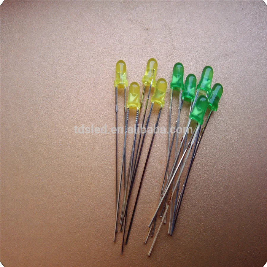 
30 degree 6000K - 6500K neutral white 3mm round led lamp water clear / diffuse color 