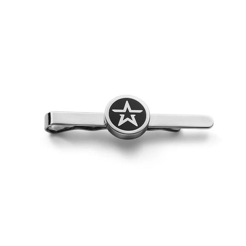 
Hot Sale Simple Clip On Tie Mens Suit Metal Blank Black Enamel Tie Clip With Custom Logo 