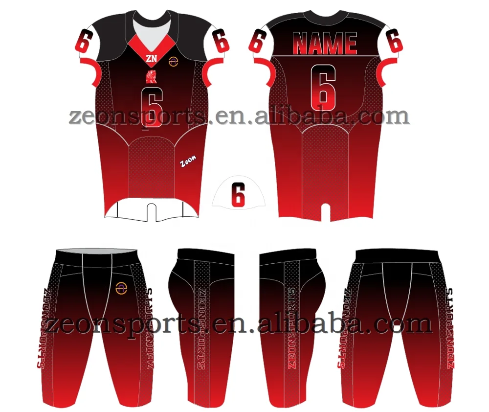 high quality custom wholesale sublimated youth American football jersey set