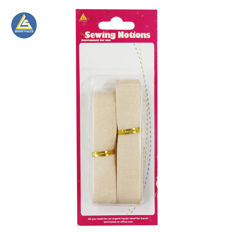 20cm length black 70% polyester fancy hook&loop fastener stick-on