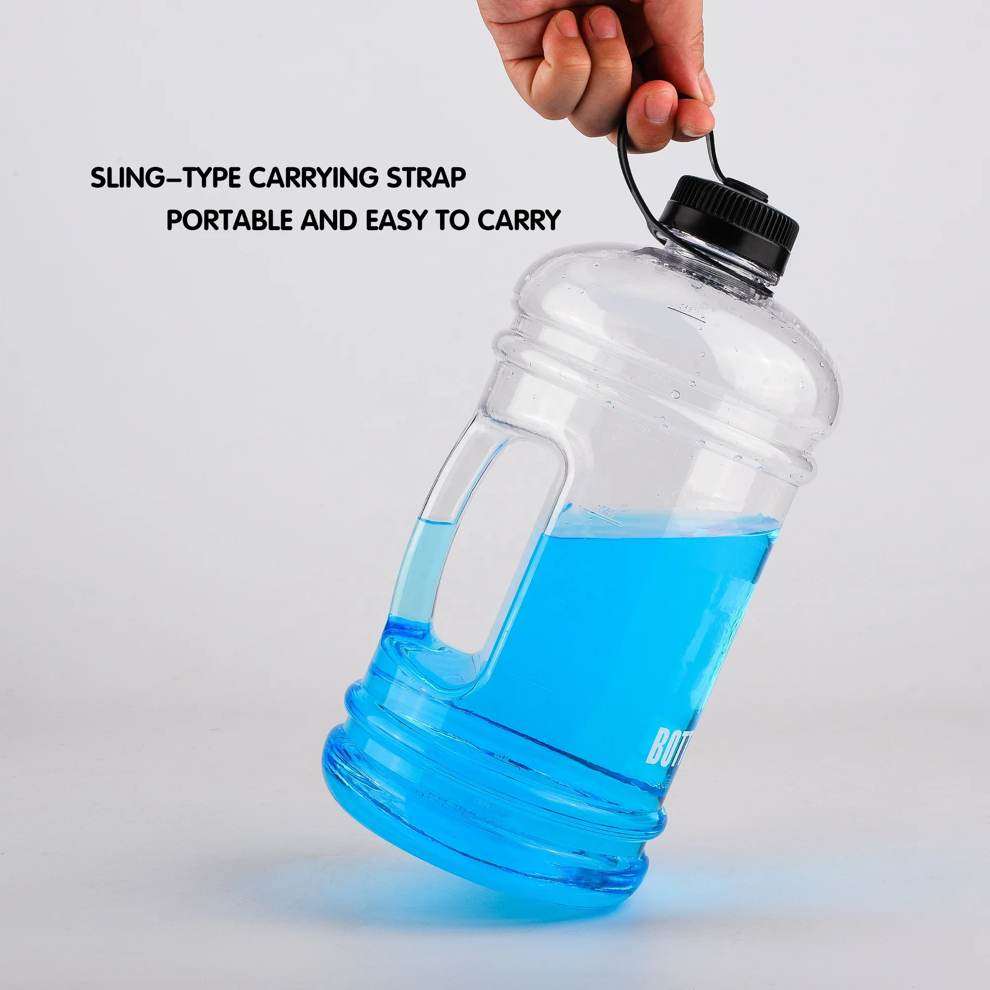 
3L Large Capacity PETG BPA-free Clear Gym Fitness Water Bottle for Sports 