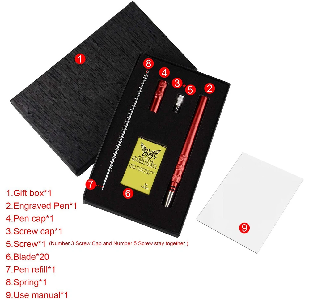 Машинка для татуировки волос, ручка для стрижки волос, стальная, с гравировкой, ручка/10 лезвий/пинцет для укладки волос, бровей, бороды, бритвенный инструмент