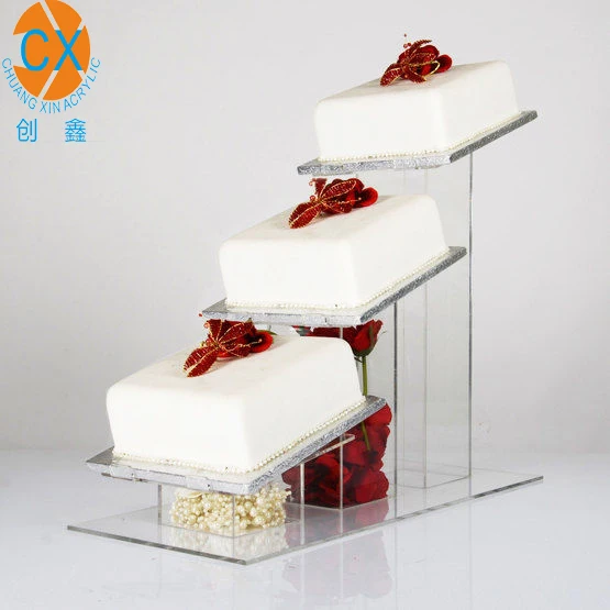 Round Acrylic  Wedding Cake Display Stand