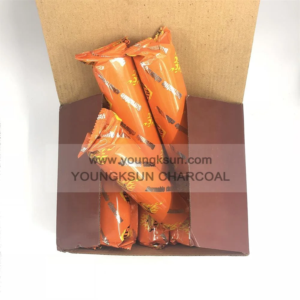 YKS smokeless long burning time 40mm instant round shisha charcoal tablets for hookah