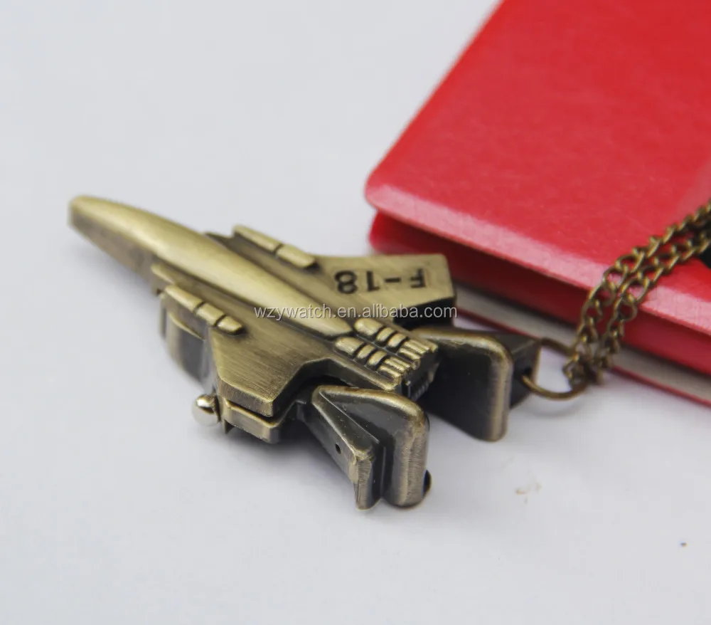 F-18 fighter plane pocket watch necklace/gift/pendent watch Factory Direct Sale!!!