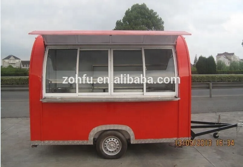 fast breakfast food carts mobile kitchen trailer/coffee hamburgers cart for sale