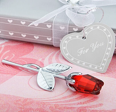 20pcs/lot Wedding Favors Crystal Rose Flower Party Favors