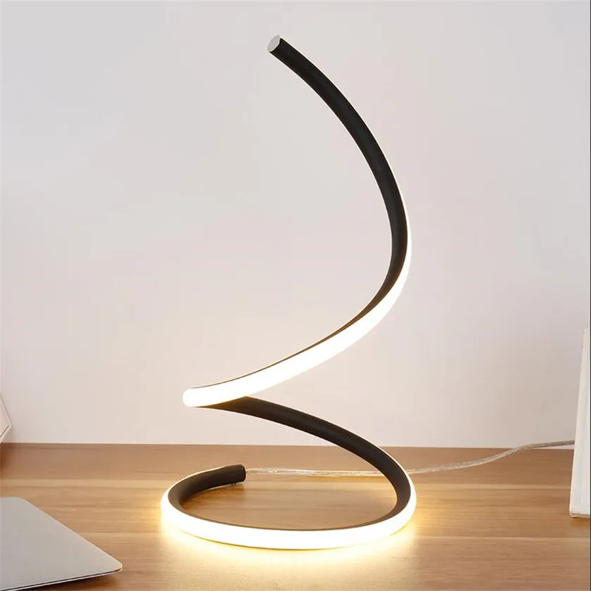 Modern LED desk lamp dimmer lights beside lamps smart ring table light