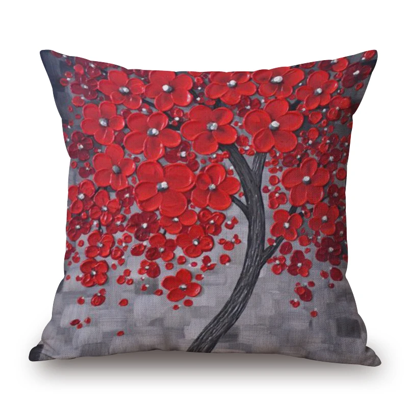 
European hot sale home decoration pillow cover back cushion covers oil tree pillow case high quality 