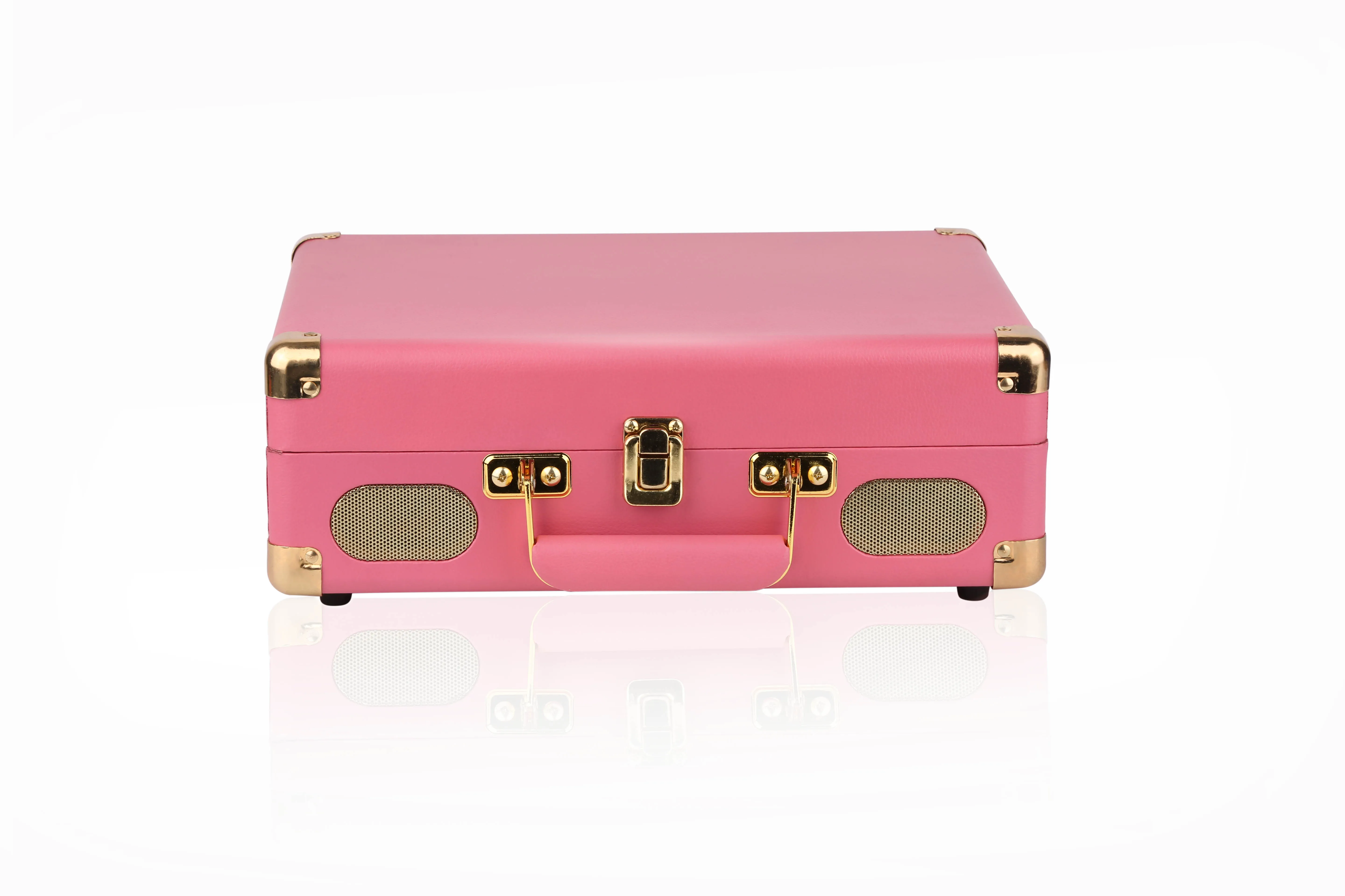 
Record Player Turntable, 3 Speed Record Player Suitcase with Built in Speakers/ Aux Input/ RCA Line Out 
