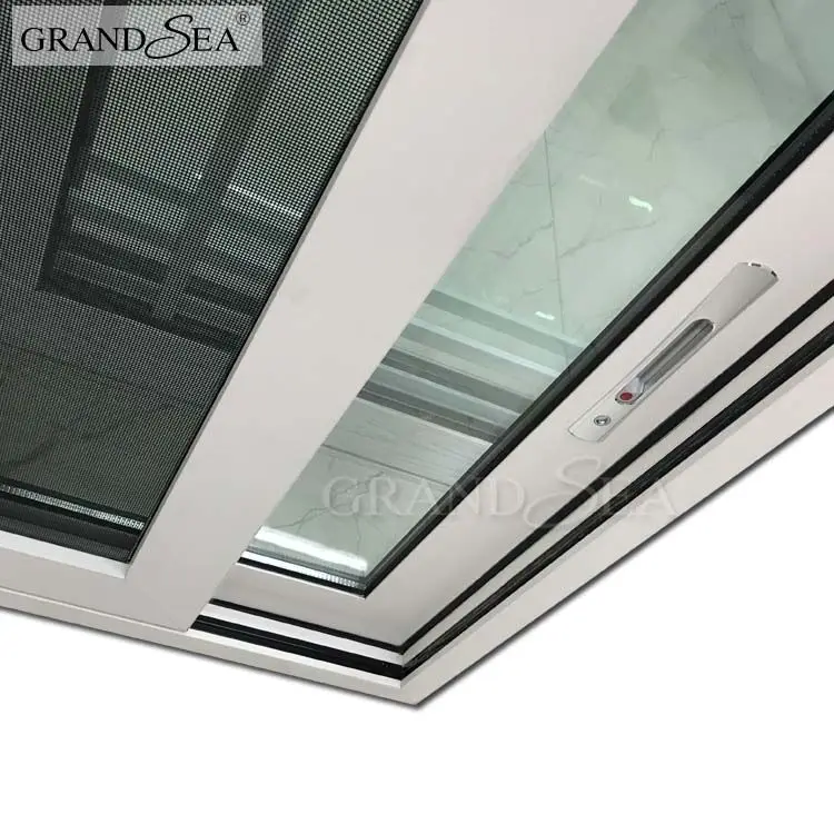 Aluminum Double insulated tempered glass sliding window price with three track in philippines