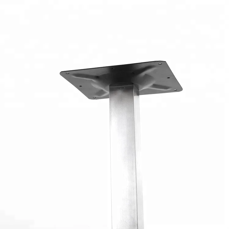 Modern Style Brushed Stainless Steel Metal Dining Single Table Bases