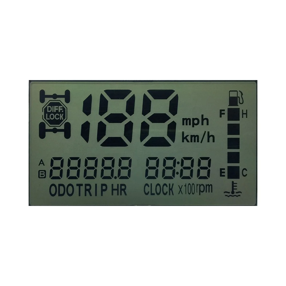 2017 dot matrix tn type vehicle industry 192x64 lcd display with grey film polarizer and zebras