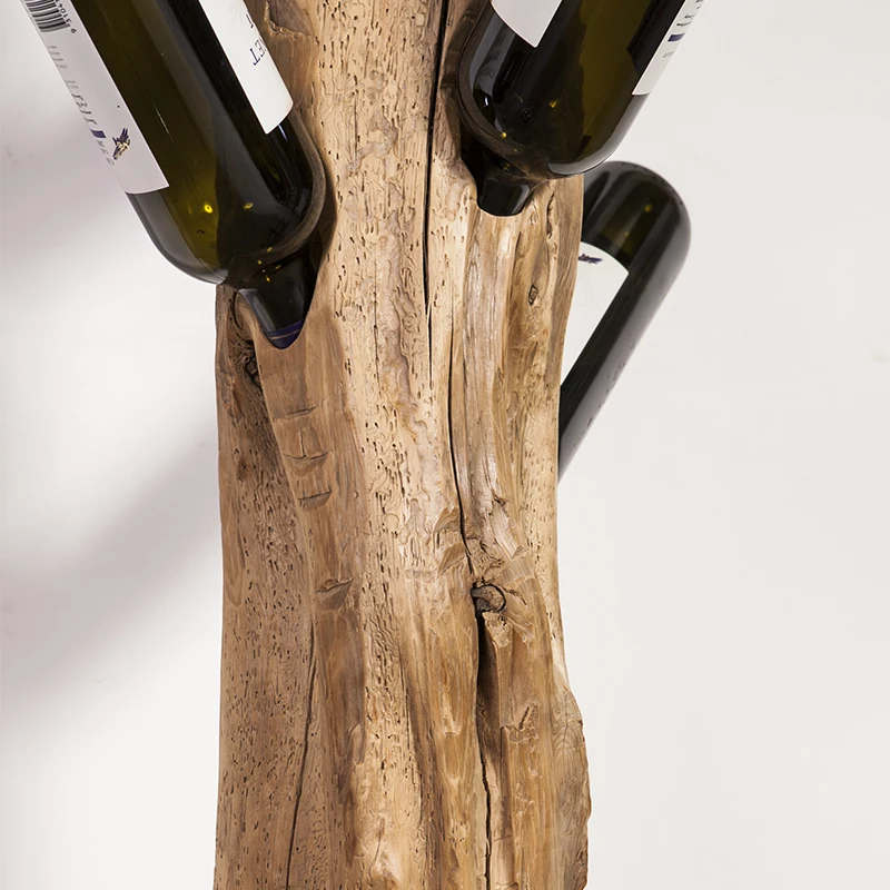 beijing factory furniture vintage wooden wholesale tree wine shelf