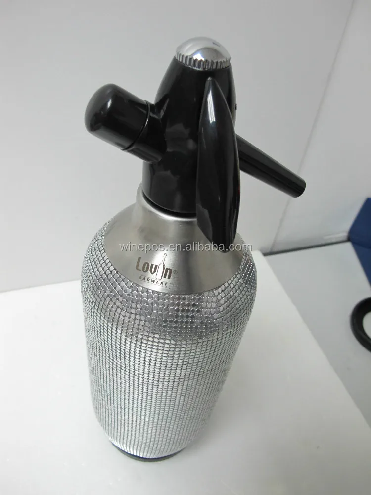 classic soda siphon with mesh, glass soda sifon soda drinks maker