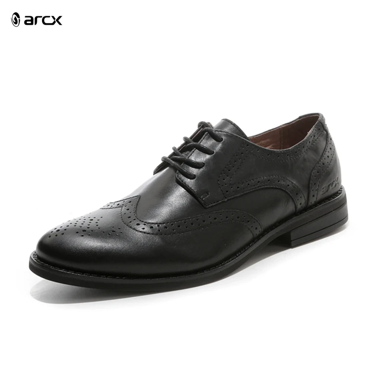ARCX Wholesale Fashion Design Full Brogue Style Men Genuine Leather Shoes