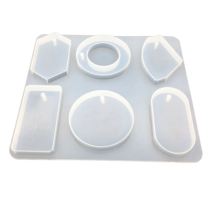 Yiwu Bobao 3D 6pcs basic geometric shape DIY silicone glue plaster clay wax epoxy resin incense accessories craft ornament molds