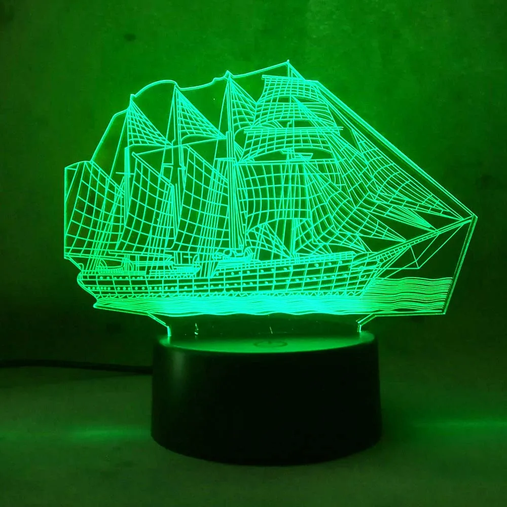 USB 3D Lamparas Patrol Bus Touch LED 7 Color Change Lava Night Light Bedroom Bedside Lamp Deco Child Kid Xmas Halloween Toy Gift