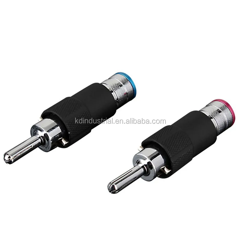 Aluminum Gold Plated Fiber Banana Speaker Plug Copper Connector