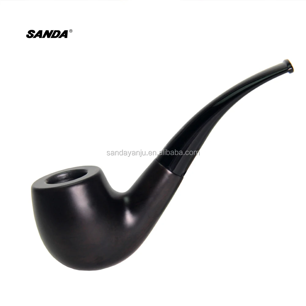 SANDA Ebony big-leaf pipe classic style tobacco pipe Gift Cleaning Tools SD-109B
