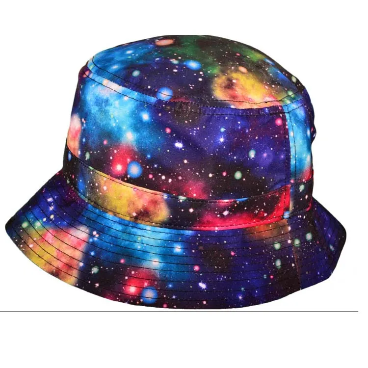 Multicolor Space Solar System Cosmos Outer galaxy bucket hat
