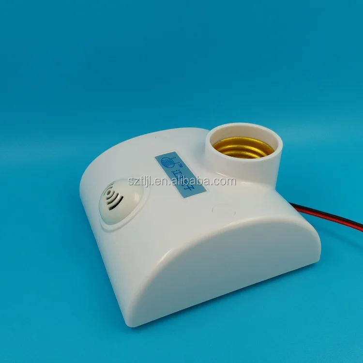 Двухстрочный энергосберегающий держатель для лампы с белым звуком и светом, E27, 100 ~ 250 В переменного тока, 86 мм, спиральный переключатель для коридора