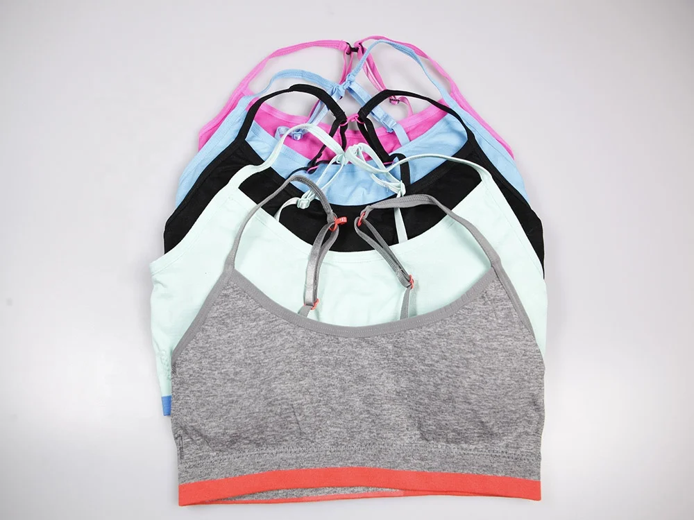 
Three Size School Girls Seamless Bra Girls Bralette With Removable Pads and Convertible Straps 