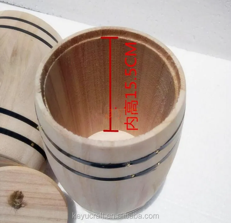 OEM natural color gift and packaging wooden barrel for sale