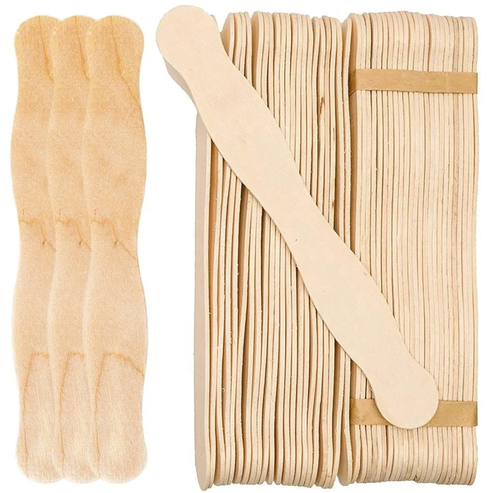 Hot Sale Creative 50Pcs Ice Cream Wood Stick Jumbo Fan Handles Craft Sticks Popsicle Sticks For Kids DIY