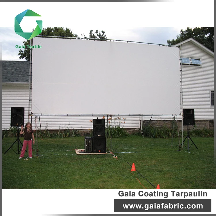 
 2016 новые продукты ПВХ матовый белый экран Проекционный тканевый брезент  