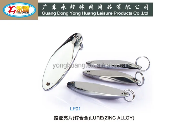 10G Plating  spoon shaped die casting zinc alloy fishing lures