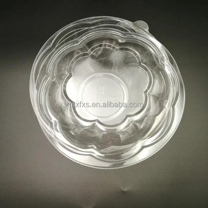 16 oz Clear Disposable take away plastic salad bowl