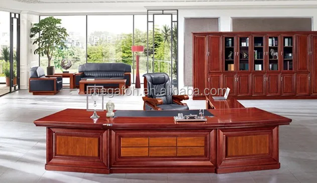 Современная роскошная офисная мебель из вишневого дерева большой стол для руководителей