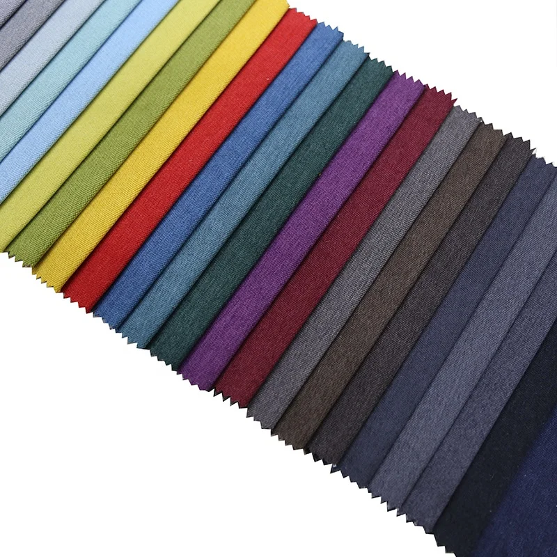 wholesale linen fabrics home decoration upholstery polyester fabric for sofa furniture