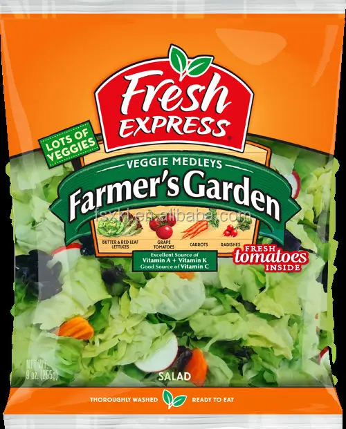 
fresh slicing vegetable salad pouch packing machine 