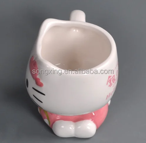 Personalized pink hello cat coffee cup ceramics