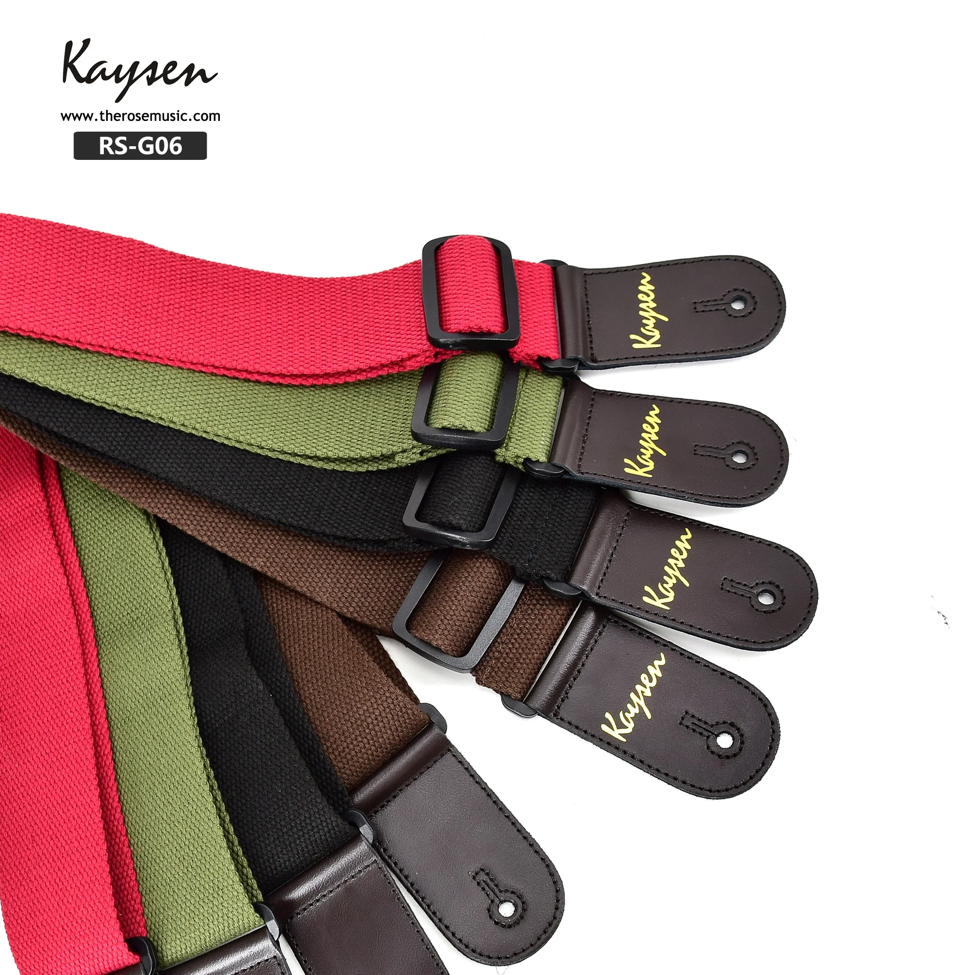 Cheap leather top cotton material guitar accessories strap for acoustic classical ukulele bass guitar shoulder guitar strap
